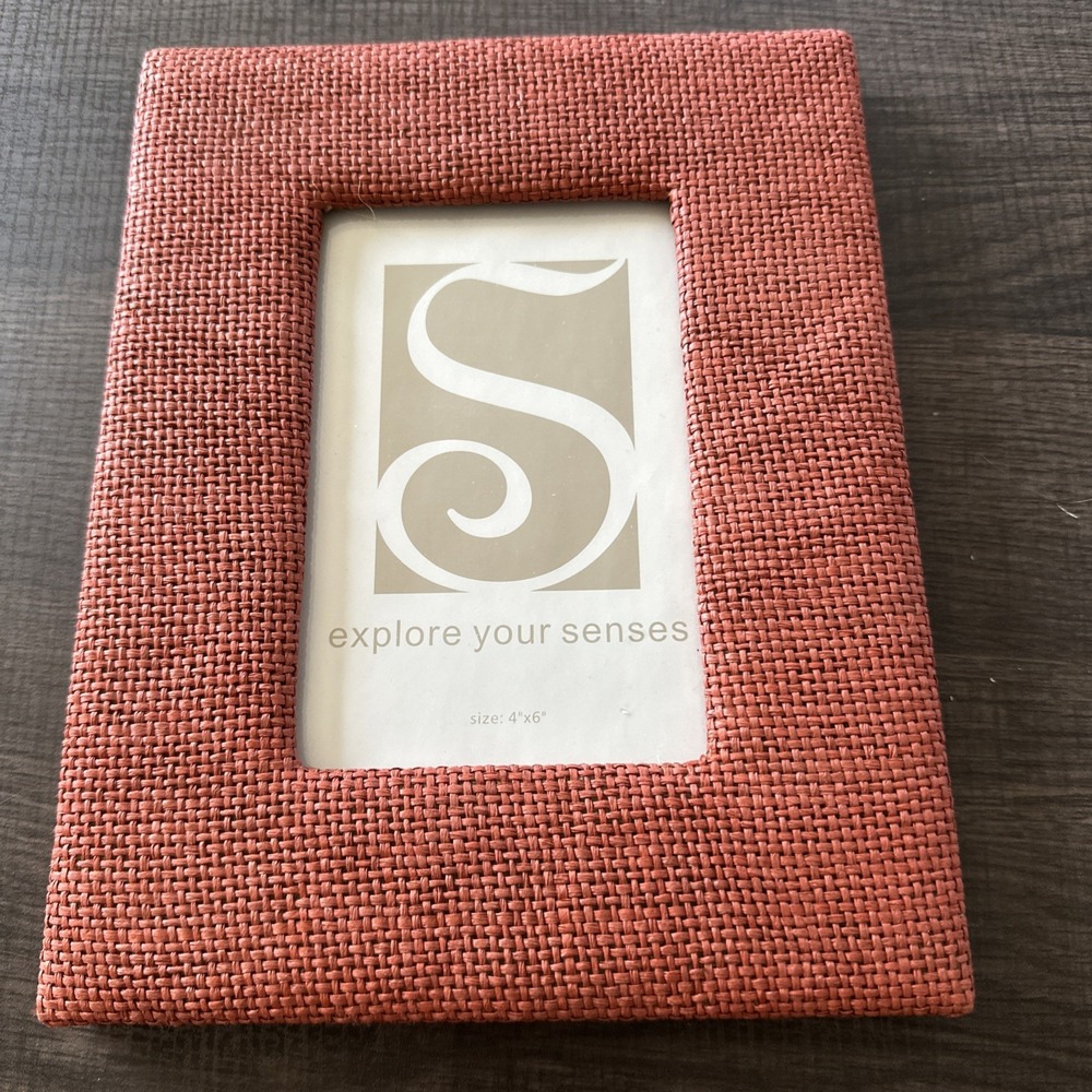 Fabric Jute Weaved Padded 9.5" X 7.25" Photo Frame Portrait Or Landscape W/Easel